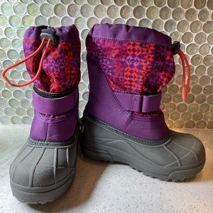Mint Columbia Powderbug Plus II Boot - Girls purple snow waterproof winter boot